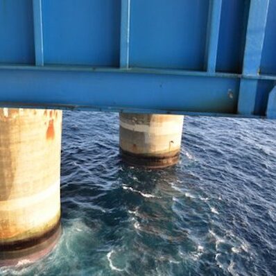 komsol Komsol®SEAL sanierung versiegelung beton seitenteile sockel pfeiler Skarnsund Bridge wasser