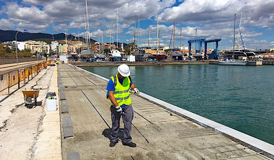 komsol Komsol®SEAL hafen hafenanlagen container Beton Betonboden dauerhaft versiegeln plus