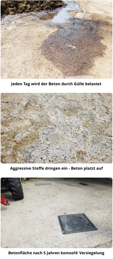 2025 komsol SEAL landwirtschaft beton guelle deckel traktoren entsorgen reinigen versiegeln 5 Jahre