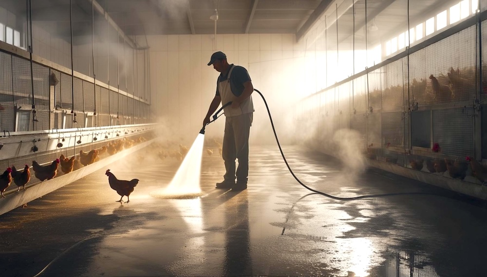 Landwirtschaft Stall Reinigen komsol SEAL Beton Boden Stallboden