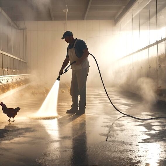 Landwirtschaft Stall Reinigen komsol SEAL Beton Boden Stallboden