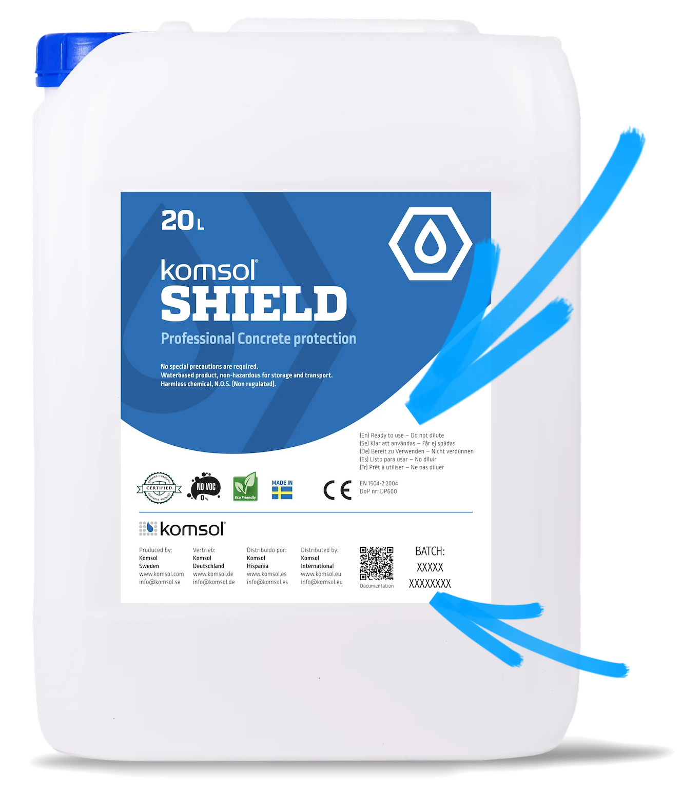 komsol SHIELD Kanister Kolloidales Siliziumdioxid Beton Schutz Permanent diffusionsoffen ungiftig tiefeindringend