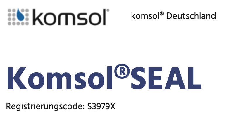 komsol SEAL DGNB Navigator Registrierungscode S3979X