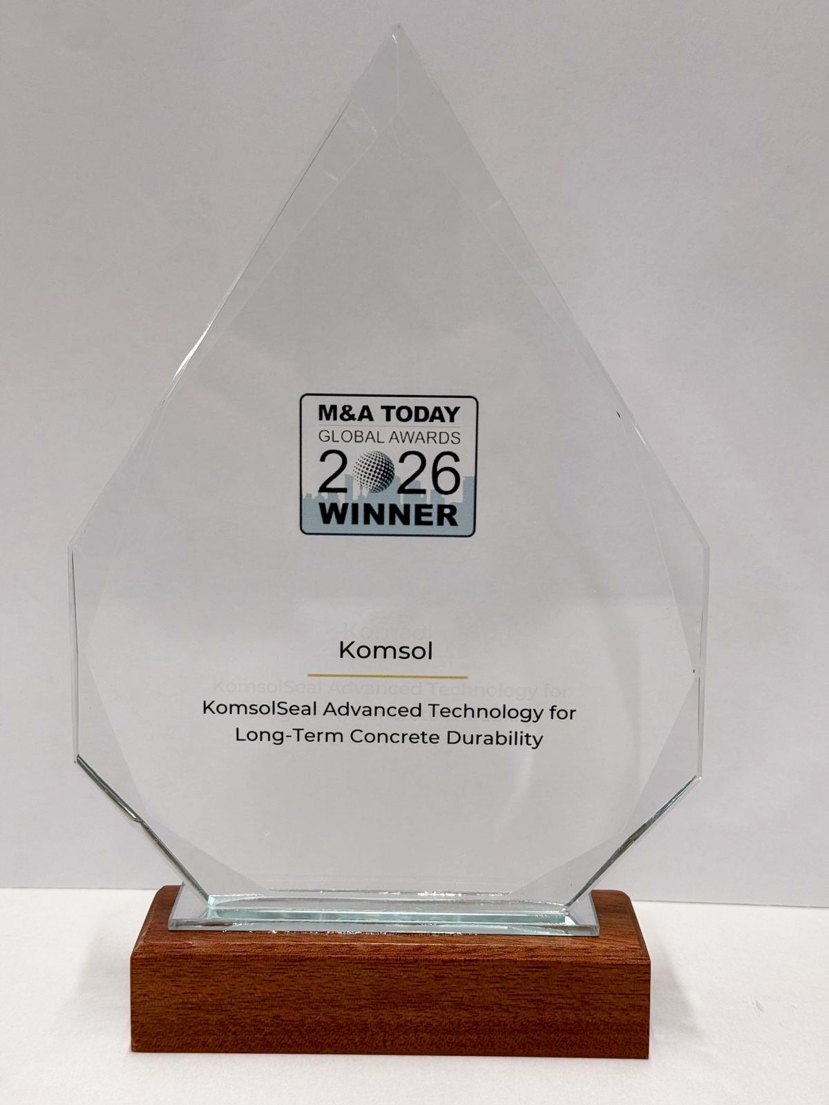 M&A Today Global Awards 2026 Komsol Pokal Auszeichnung